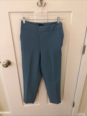 Ann Taylor Side Zip Fluid Crepe Ankle Pants